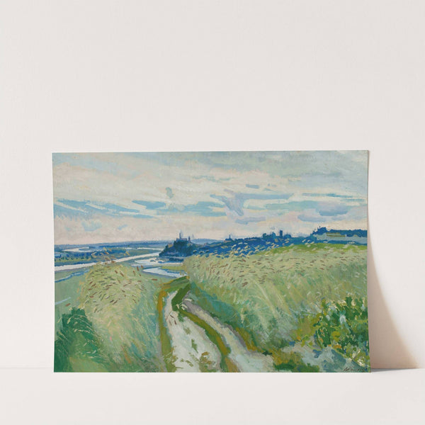 Landscape with a road by Stanisław Kamocki