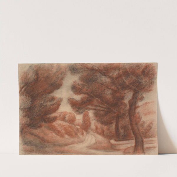 Landscape with a road among trees (1924) by Józef Pankiewicz