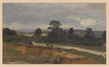 Landscape with a road and hills (1850-1881)