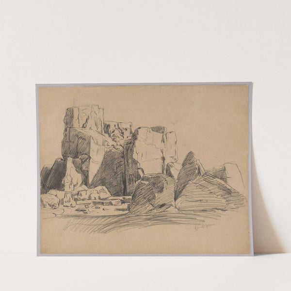 Landscape with a Rock Formation (the So-Called Rätselhath Felsen) (1870) by Hans Thoma