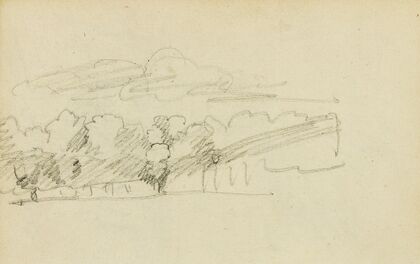 Landscape with a row of trees
