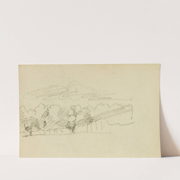 Landscape with a row of trees by Théodore Géricault