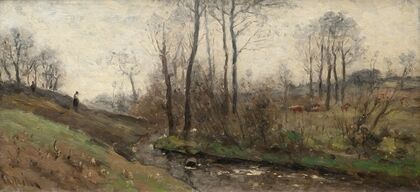 Landscape with a Running Brook. Scene from the Carolles in Normandy