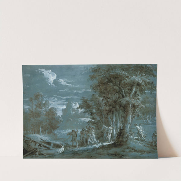 Landscape with a Scene from Fénelon's Télémaque by Jean-Jacques Lagrenée