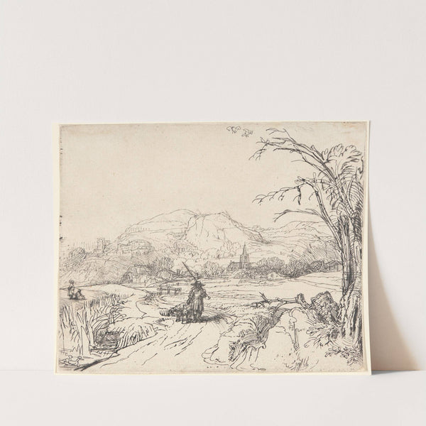 Landscape with a Sportsman and Dog by Rembrandt van Rijn