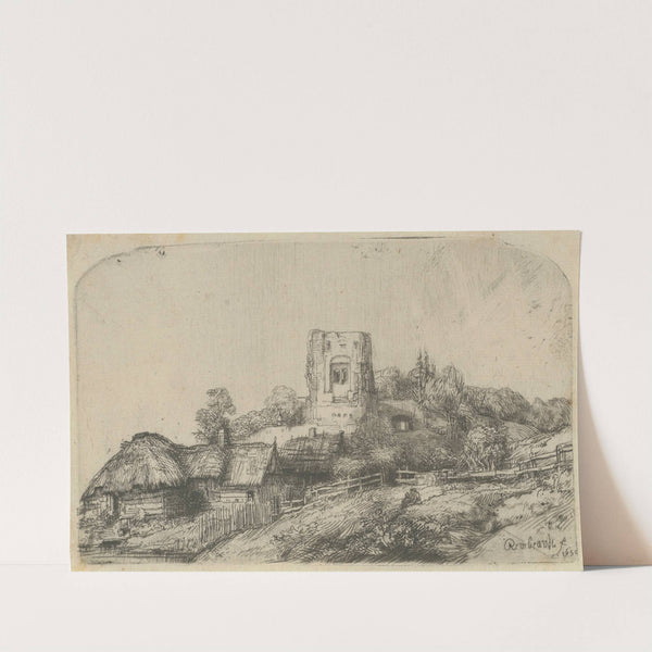 Landscape with a square Tower by Rembrandt van Rijn