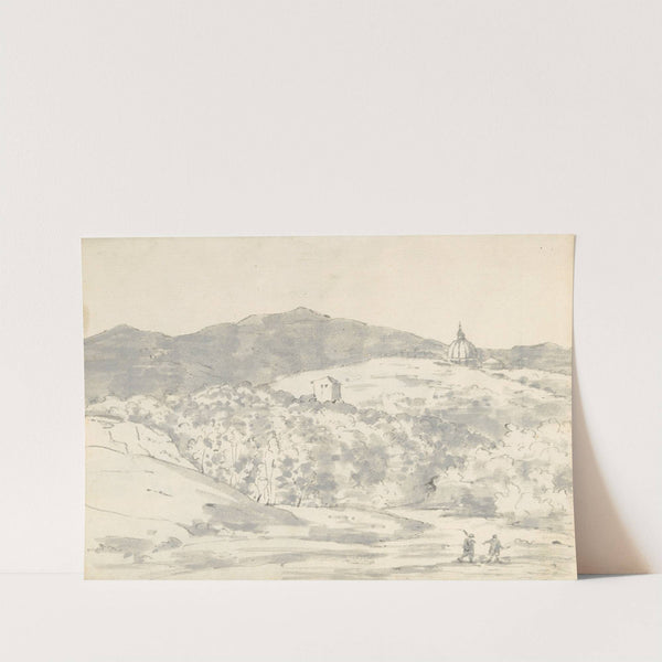 Landscape with a Towered Building and Domed Church by Joseph Wright of Derby