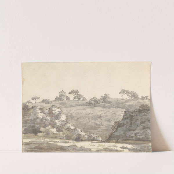 Landscape with a Two-Story Building on a Hill by Joseph Wright of Derby