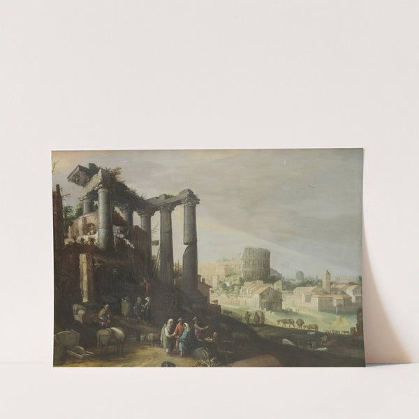 Landscape with a View of Campo Vaccino in Rome by Willem van Nieulandt the younger