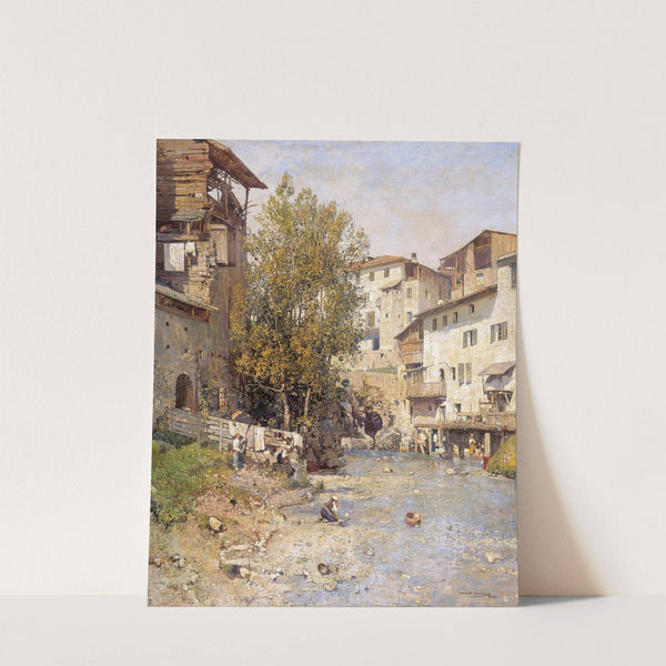 Landscape with a Village on the Outskirts of Rome by Mariano Barbasán