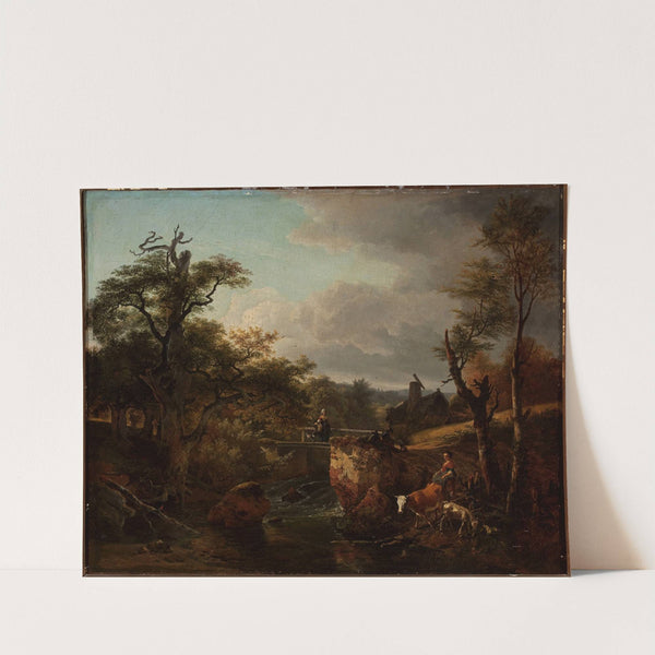 Landscape with a waterfall by Jean-Louis Demarne