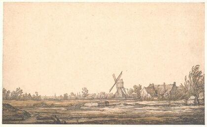 Landscape with a windmill