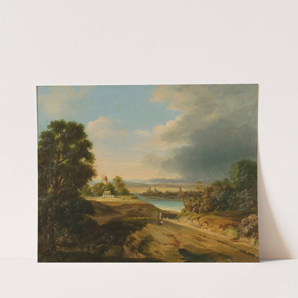 Landscape with a windmill (circa 1850) by Fryderyk Skarbek