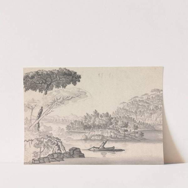 Landscape with Anchored Boat and Figure by Henry Swinburne