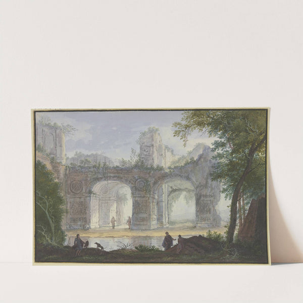 Landscape with Ancient Archway (ca. 1695 – 1700) by Abraham Rademaker