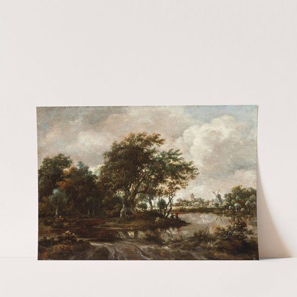 Landscape with Anglers and a Distant Town by Meindert Hobbema