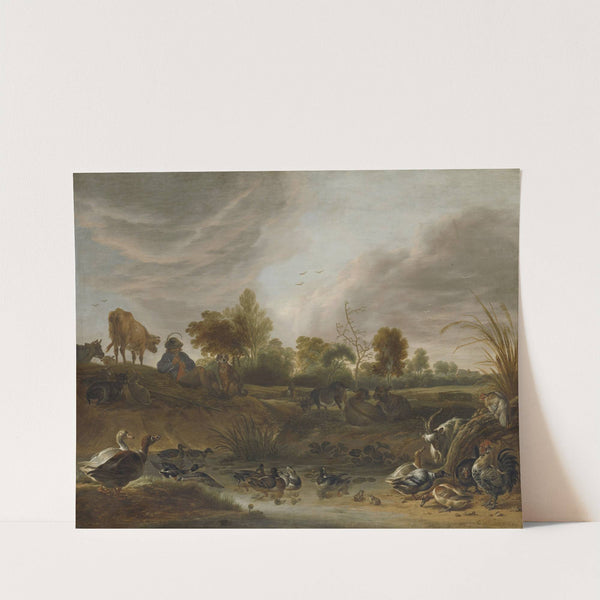 Landscape with animals (1652) by Cornelis Saftleven