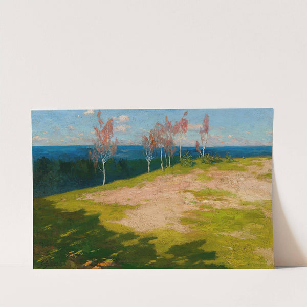 Landscape with birch trees by Stanisław Jarocki