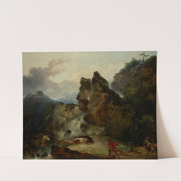 Landscape with Boar Hunt by Philip James de Loutherbourg