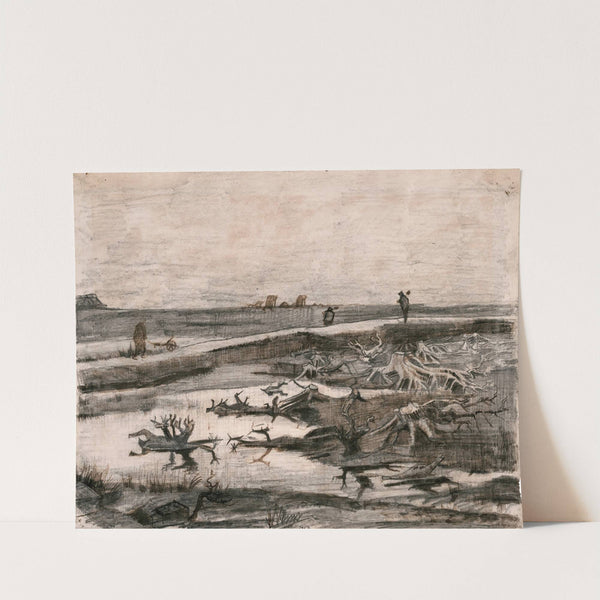 Landscape with Bog Trunks (Travaux aux Champs) (1883) by Vincent van Gogh