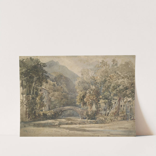 Landscape with bridge by William James Müller