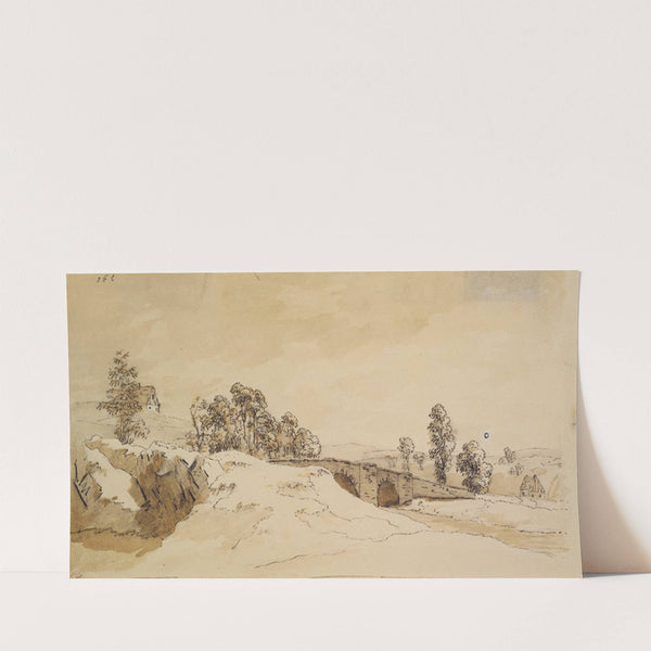 Landscape with bridge (1799) by Caspar David Friedrich