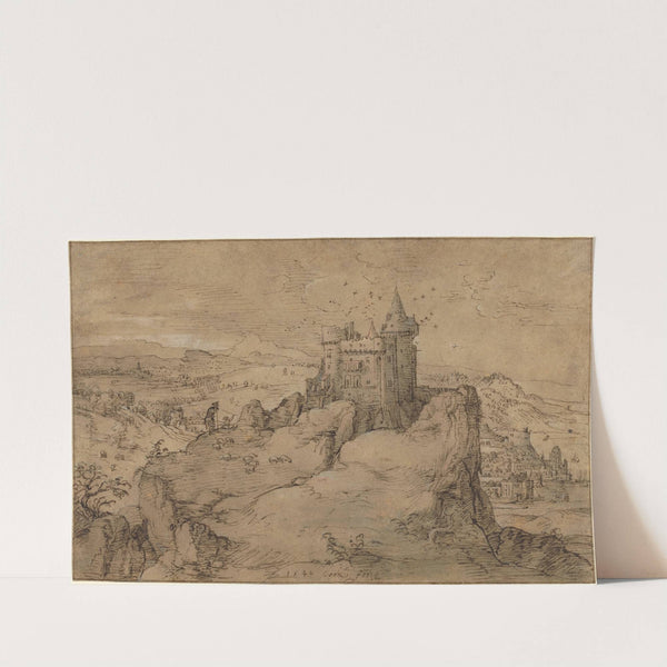 Landscape with Castle above a Harbor by Matthys Cock
