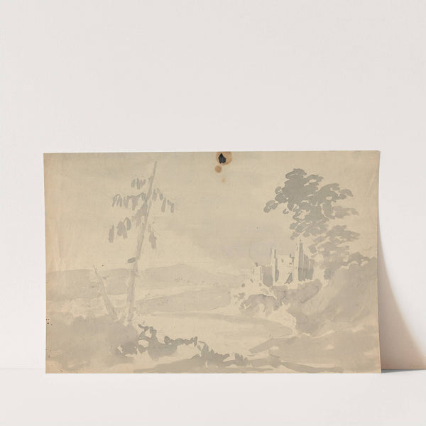 Landscape with Castle and River by William Gilpin