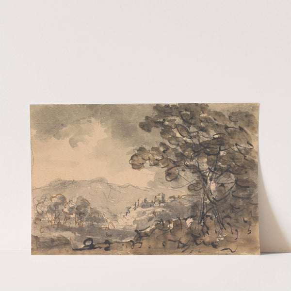 Landscape with Castle in the Distance by William Gilpin