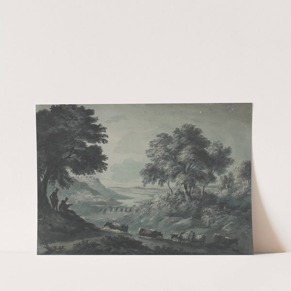 Landscape with cattle by John Glover