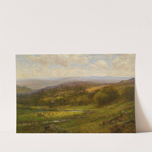 Landscape With Cattle And Haystacks (1892) by Alfred Augustus Glendening