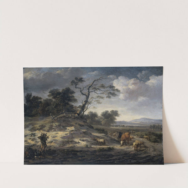 Landscape with Cattle on a Country Road by Jan Wijnants