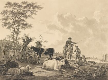 Landscape with Cattle, Sheep, and Herders