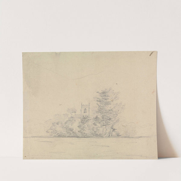 Landscape with Church by Edward Francis Burney