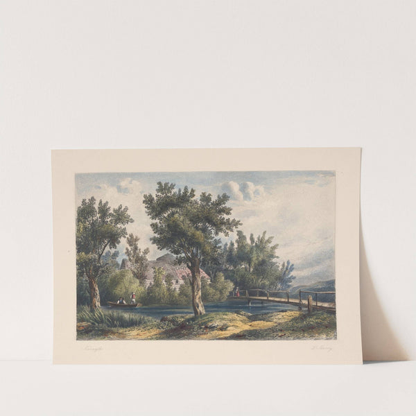 Landscape with cottage (Patrick Nasmyth) (1850) by Louis Marvy