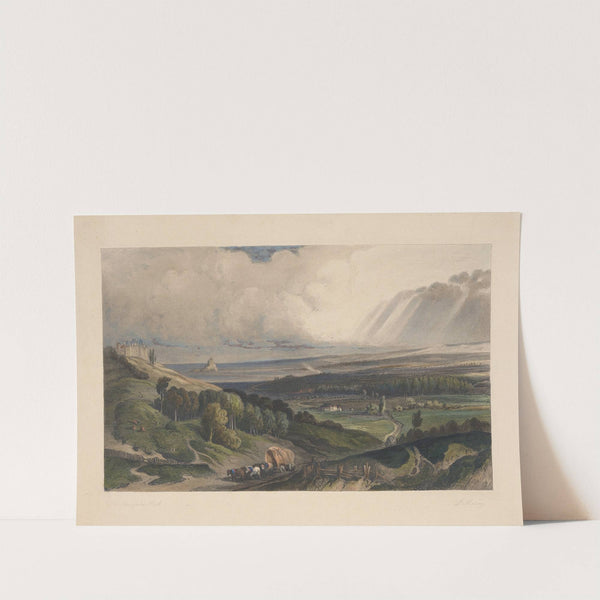 Landscape with covered wagon (Clarkson Stanfield) (1850) by Louis Marvy