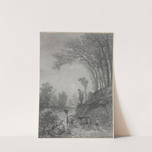 Landscape with Cows by Émile van Marcke