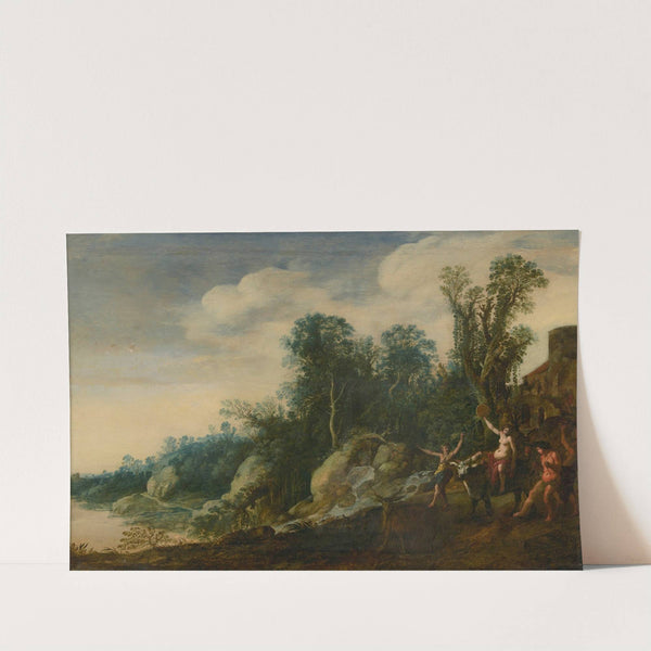 Landscape with dancing Bacchantes by Moyses van Uyttenbroek