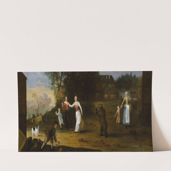 Landscape with dancing bear (1682) by Ulrika Eleonora the elder