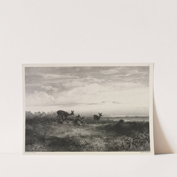 Landscape with Deer (c. 1840) by Karl Bodmer