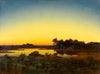 Landscape with Deer at Sunset