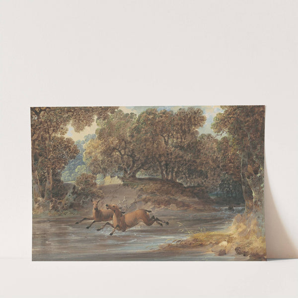 Landscape with Deer,North Carolina by Joshua Shaw