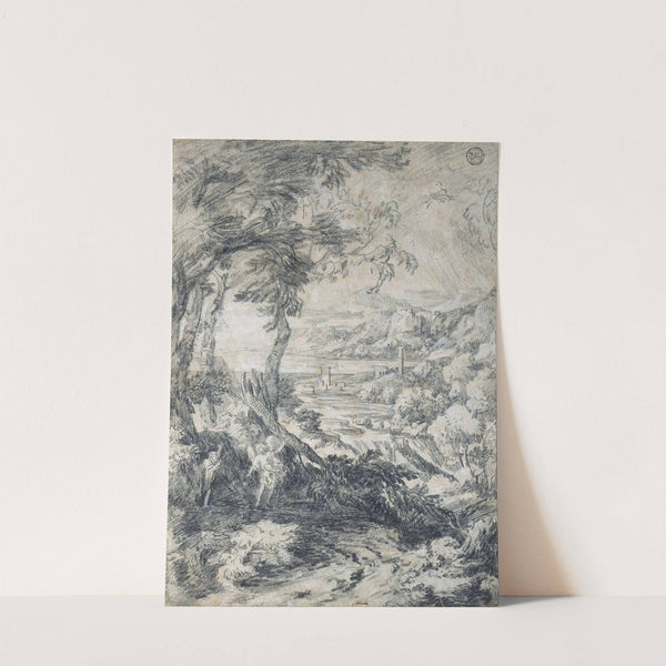 Landscape with Elijah and the Angel on Mount Horeb by Gaspard Dughet