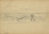Landscape with faintly drawn flag
