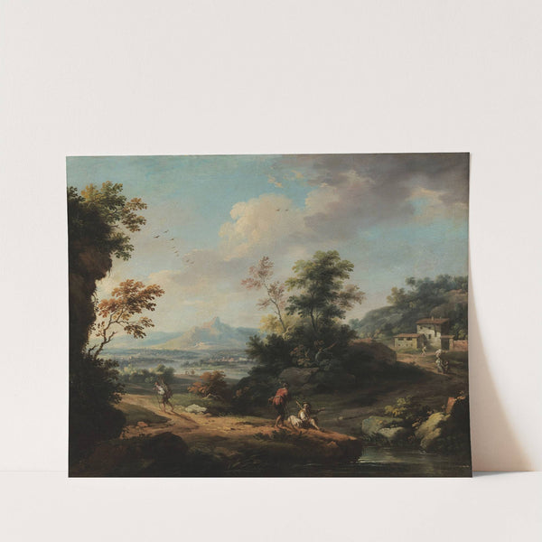 Landscape with figures by Vittorio Amedeo Cignaroli