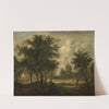 Landscape with figures by Meindert Hobbema