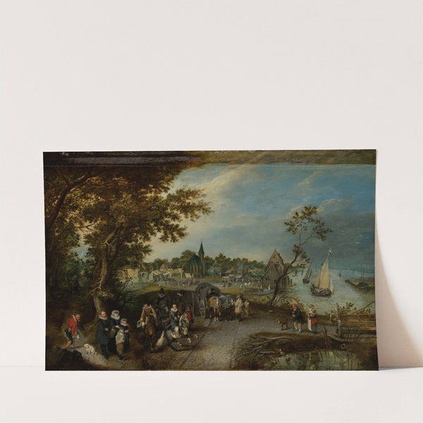 Landscape with Figures and a Village Fair (Village Kermesse) (1615) by Adriaen Pietersz. Van De Venne