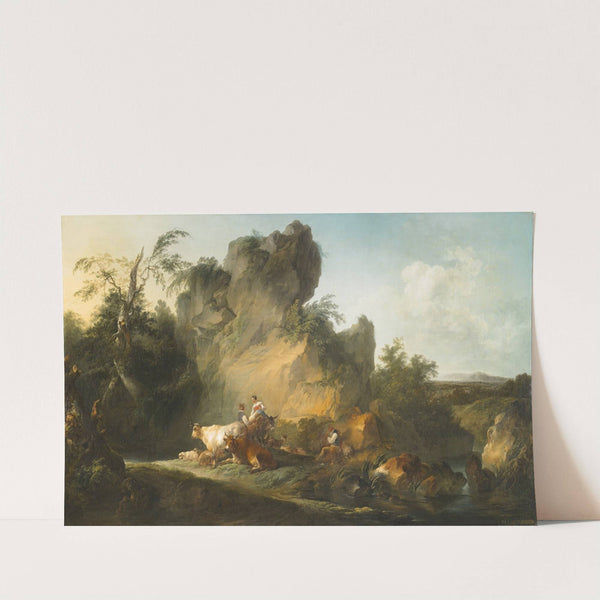 Landscape with Figures and Animals by Philip James de Loutherbourg