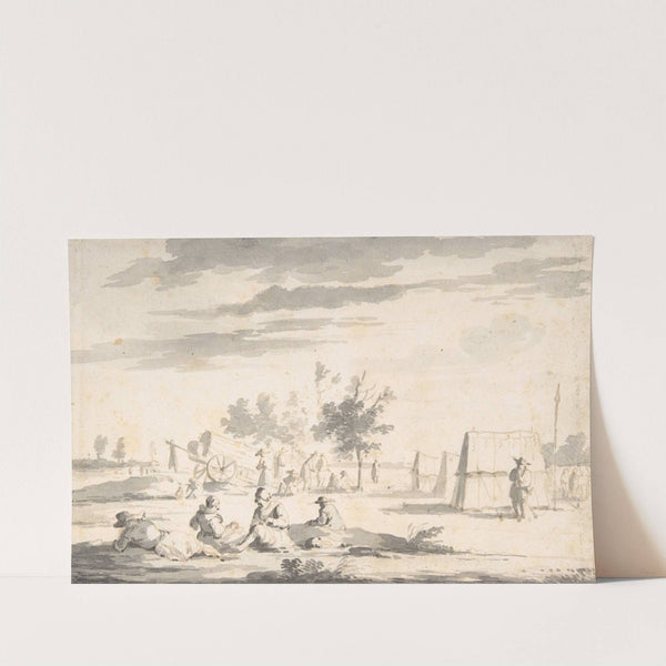 Landscape with Figures and Camp Site by Josua de Grave