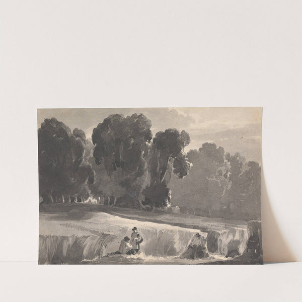 Landscape with Figures in Field by Thomas Sully